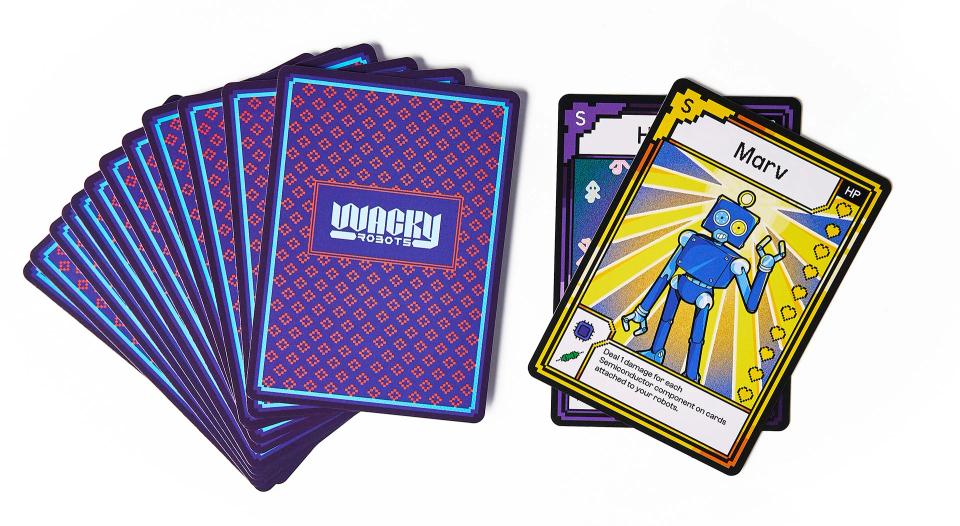 CircuitMess Bit Expansion Marv cards on a white background.