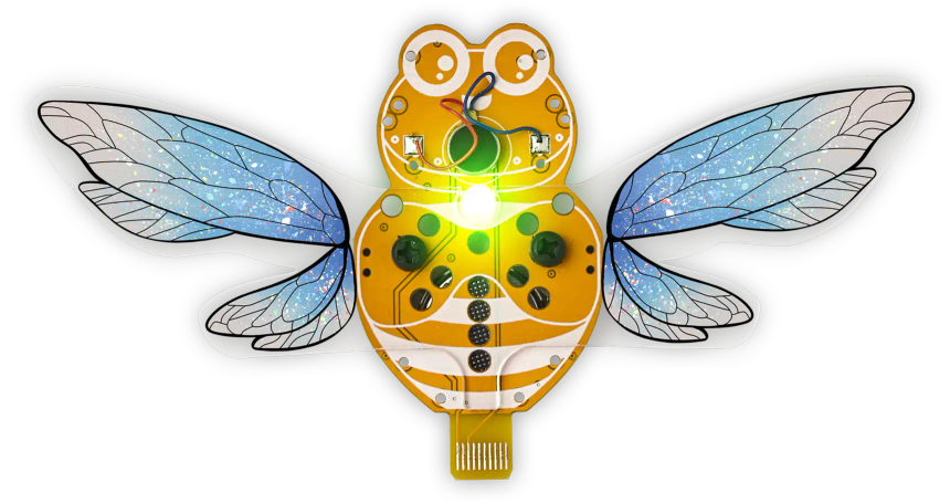 CircuitMess Mr. Bee on a transparent background