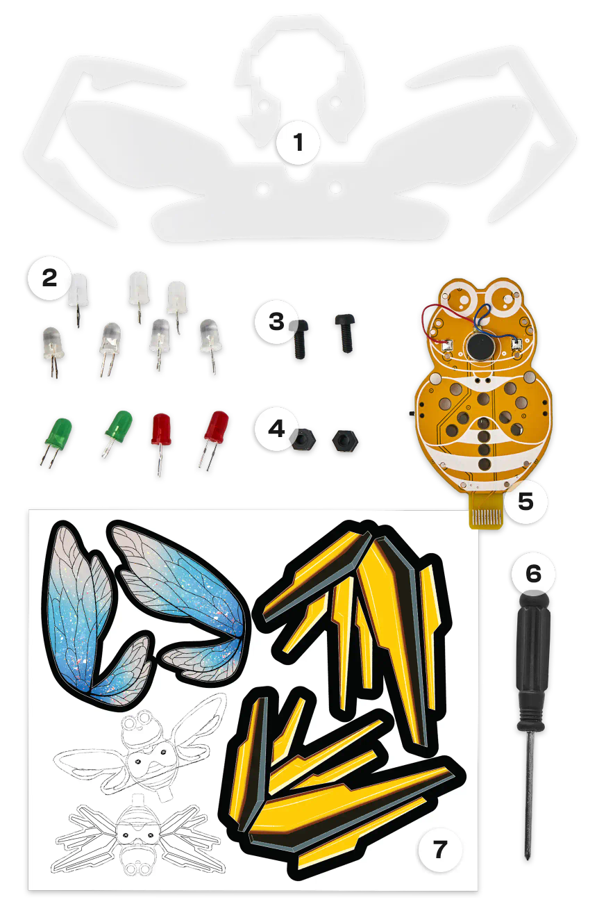 CircuitMess Mr. Bee components