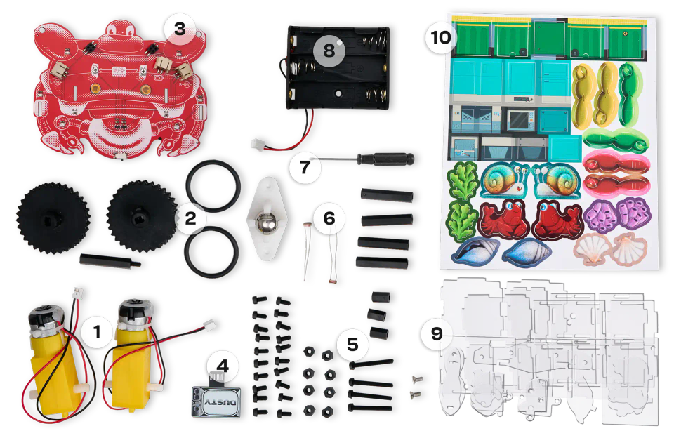 CircuitMess Dusty components