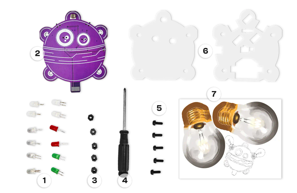 CircuitMess Bob components
