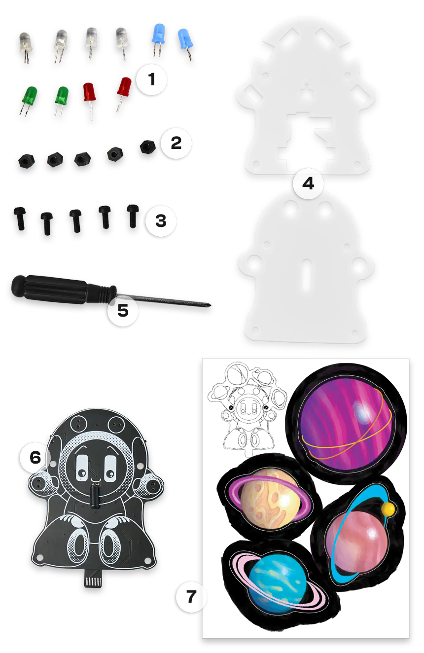 CircuitMess Robby components