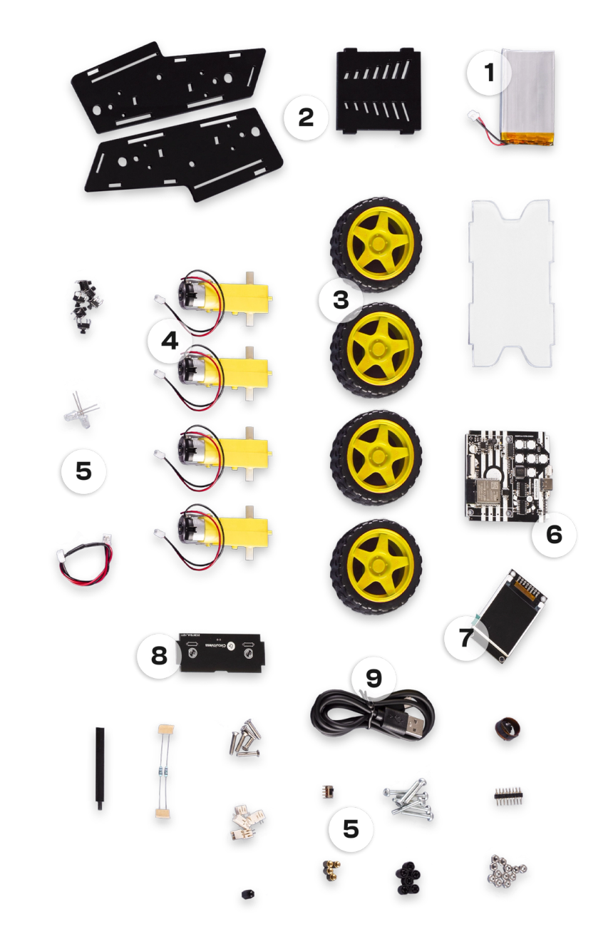 CircuitMess Wheelson components