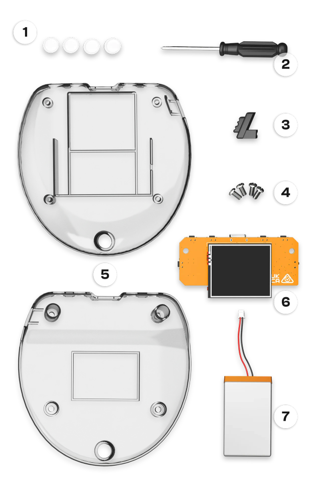 CircuitMess Codee 2.0 components