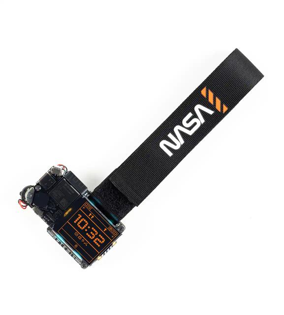 CircuitMess NASA Artemis Watch on a white background