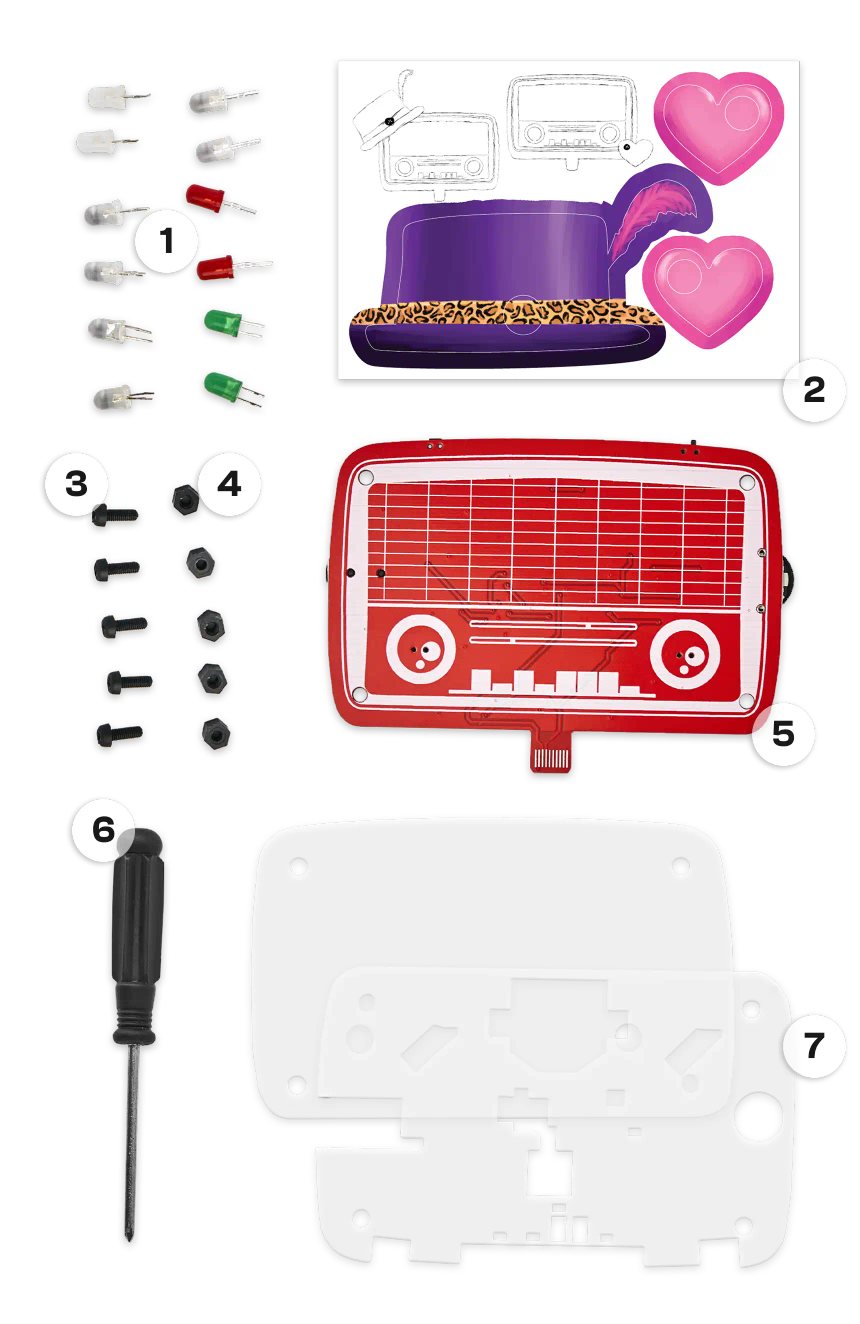 CircuitMess Hertz components