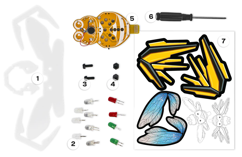 CircuitMess Mr. Bee components