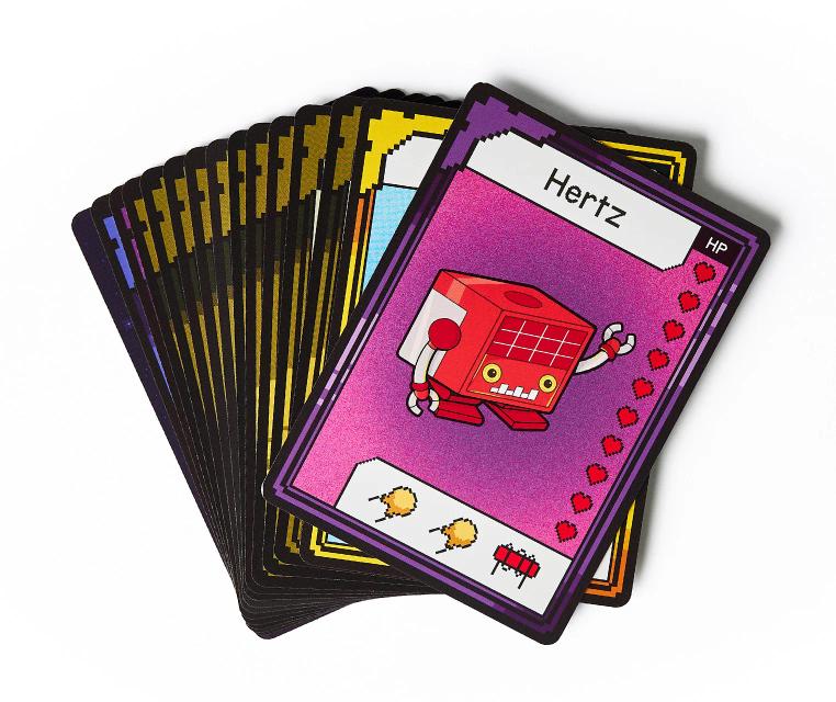 CircuitMess Bit Expansion Hertz cards on a white background.