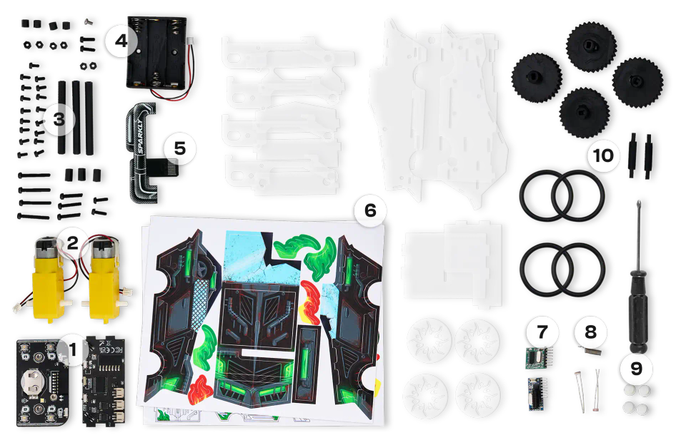 CircuitMess Sparkly components