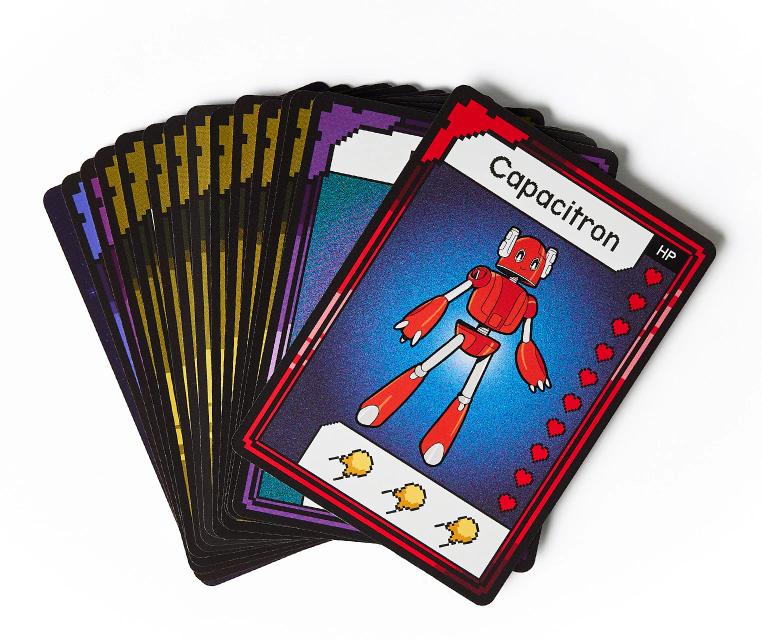 CircuitMess Bit Expansion Capacitron cards on a white background.