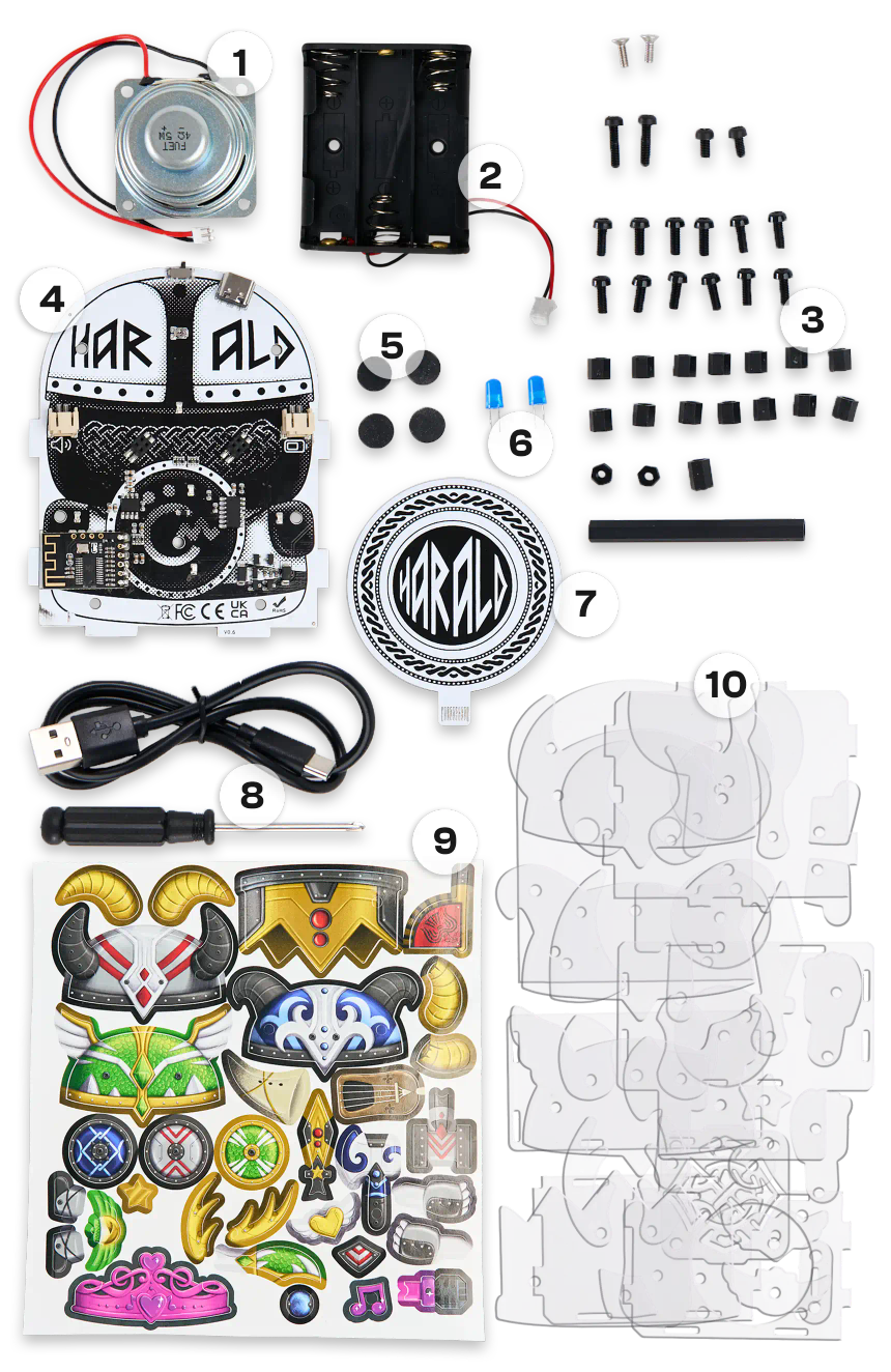 CircuitMess Harald components