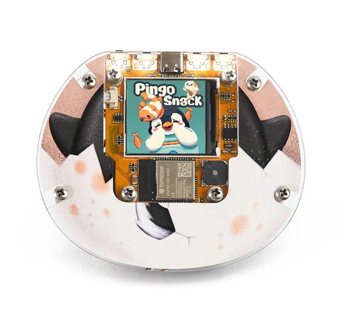 CircuitMess Codee with an alternative sticker that alters the design