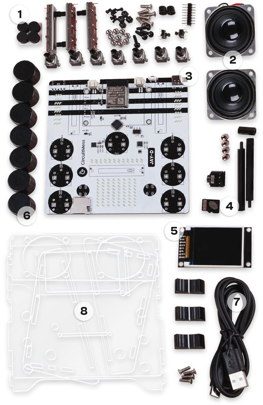 CircuitMess Dusty components