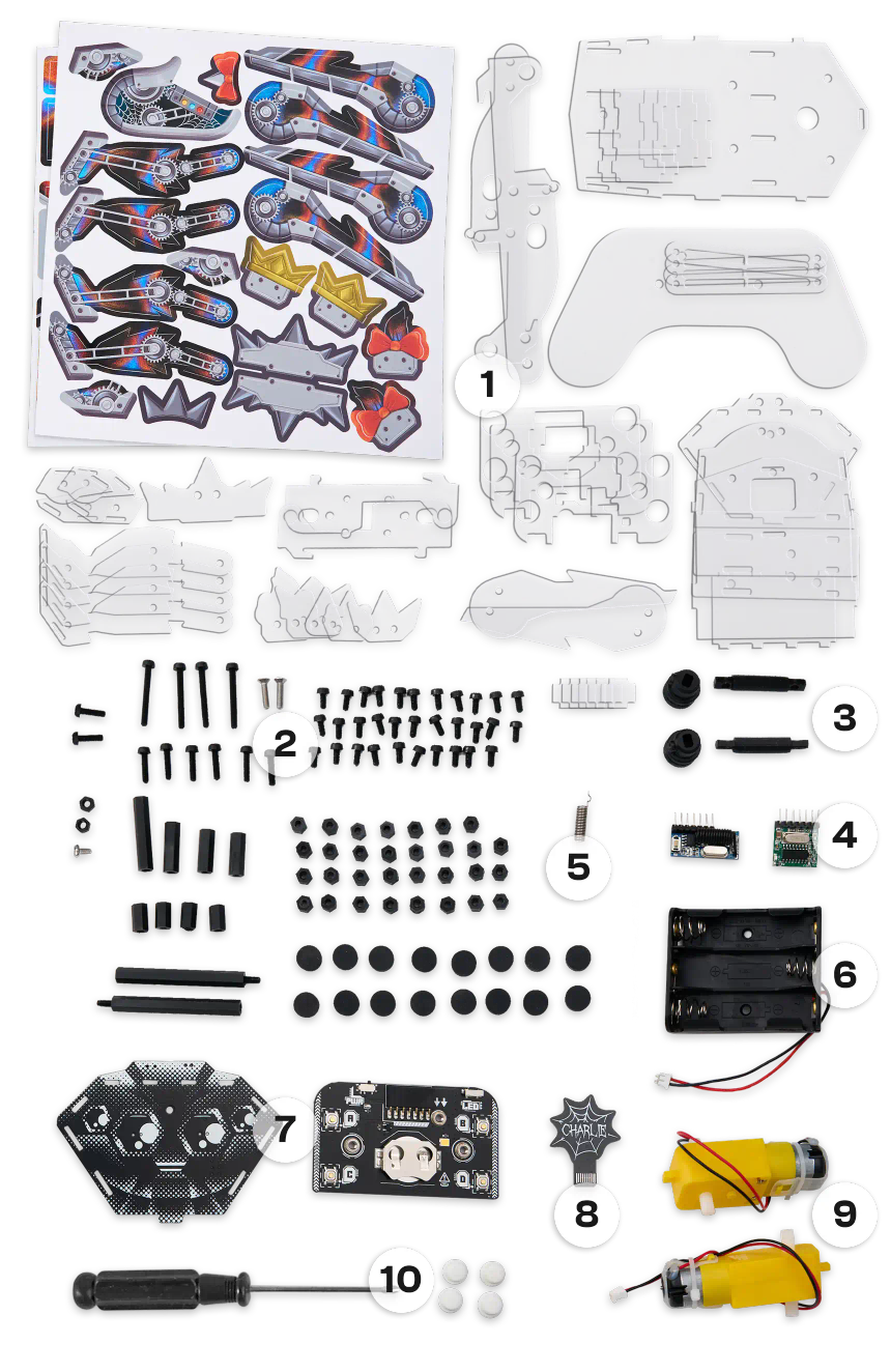 CircuitMess Charlie components