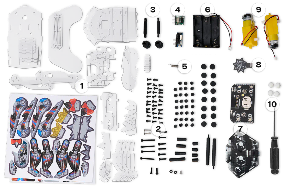 CircuitMess Charlie components
