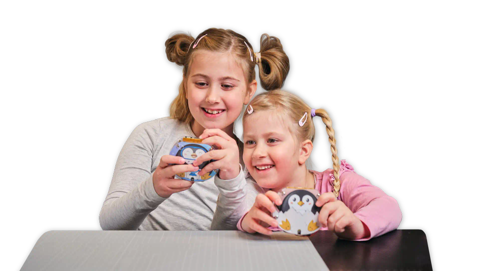 Two girls playing with CiruitMess Codee