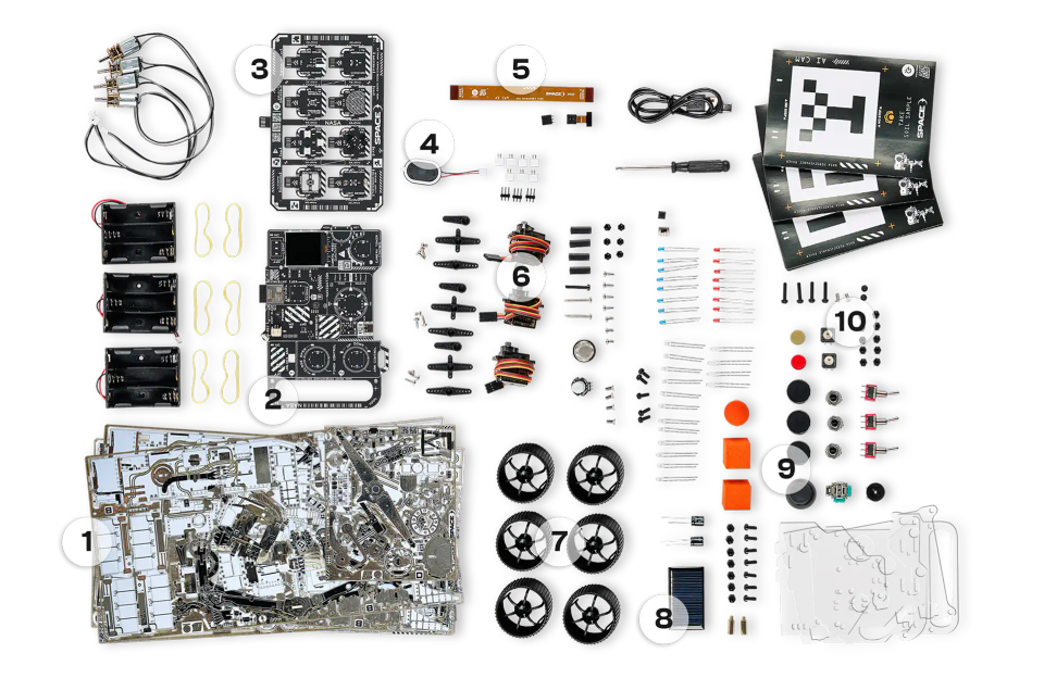 CircuitMess NASA Mars Rover components