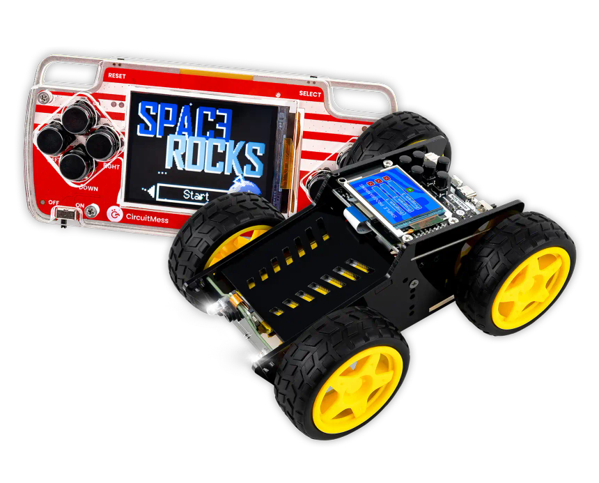 CircuitMess ByteBoi and Wheelson on a transparent background