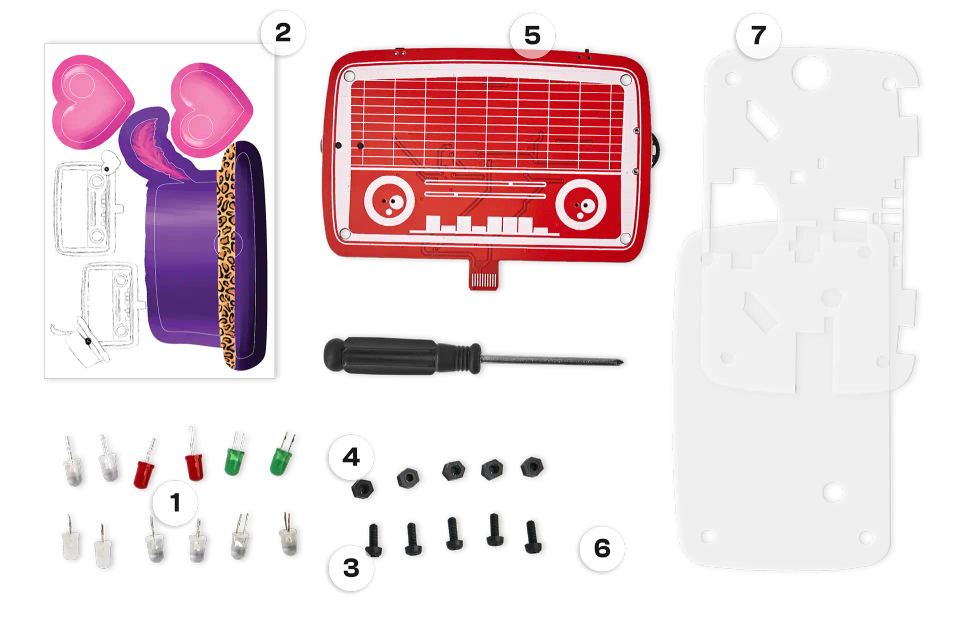 CircuitMess Dusty components