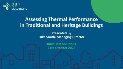 Assessing Thermal Performance of Heritage Building Webinar