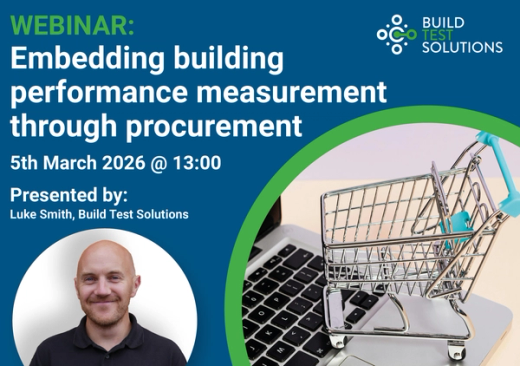 cover image for procurement webinar showing a small shopping trolley on a laptop keyboard and also featuring Luke Smith, Manageing director, who presented