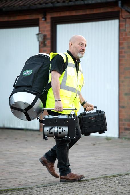 Person carrying Pulse equipment