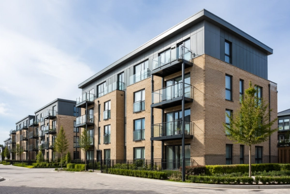 image of a modern apartment block