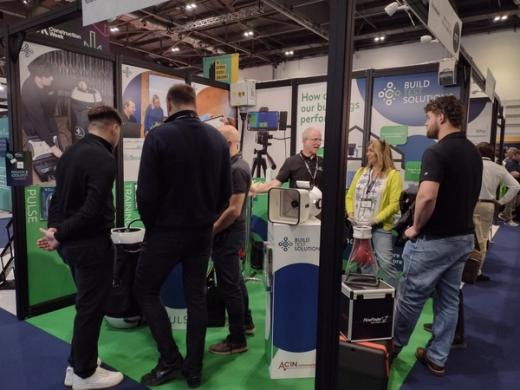 build test solutions' stand at futurebuild 2026 with delegates talking