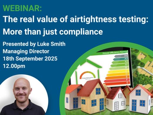 The real value of airtightness testing webinar cover image