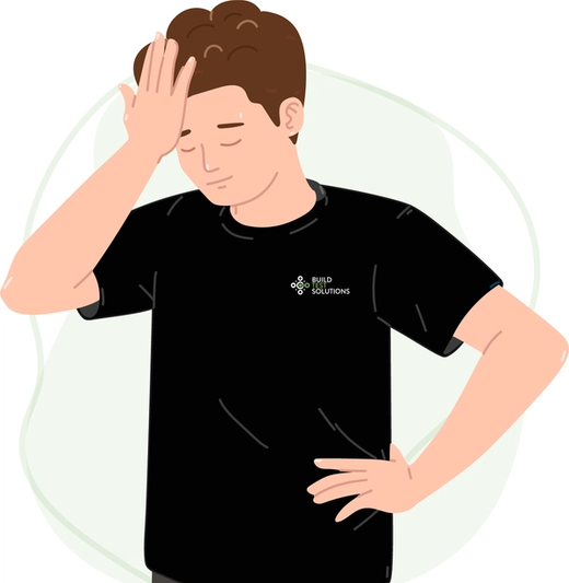 engineer face palming in frustration