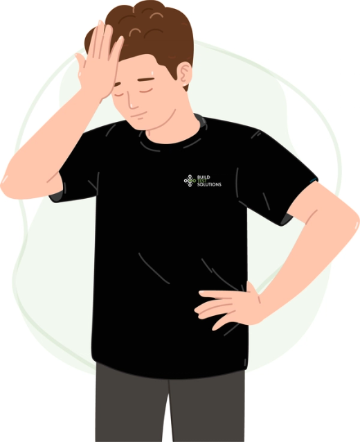 engineer face palming in frustration