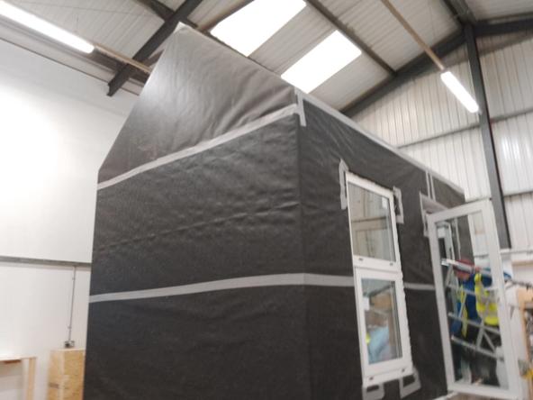 prototype building in a warehouse