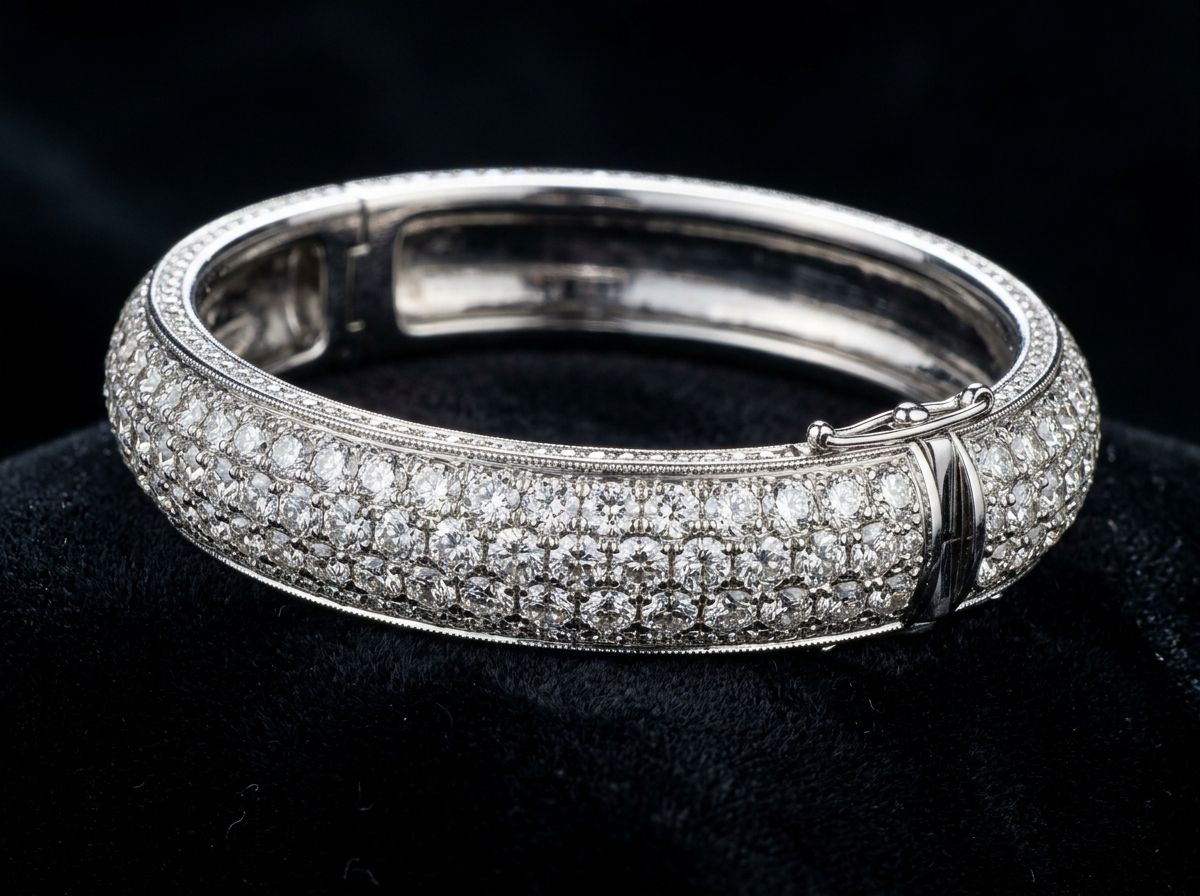 A diamond bangle of the kind brought in for repair and restoration