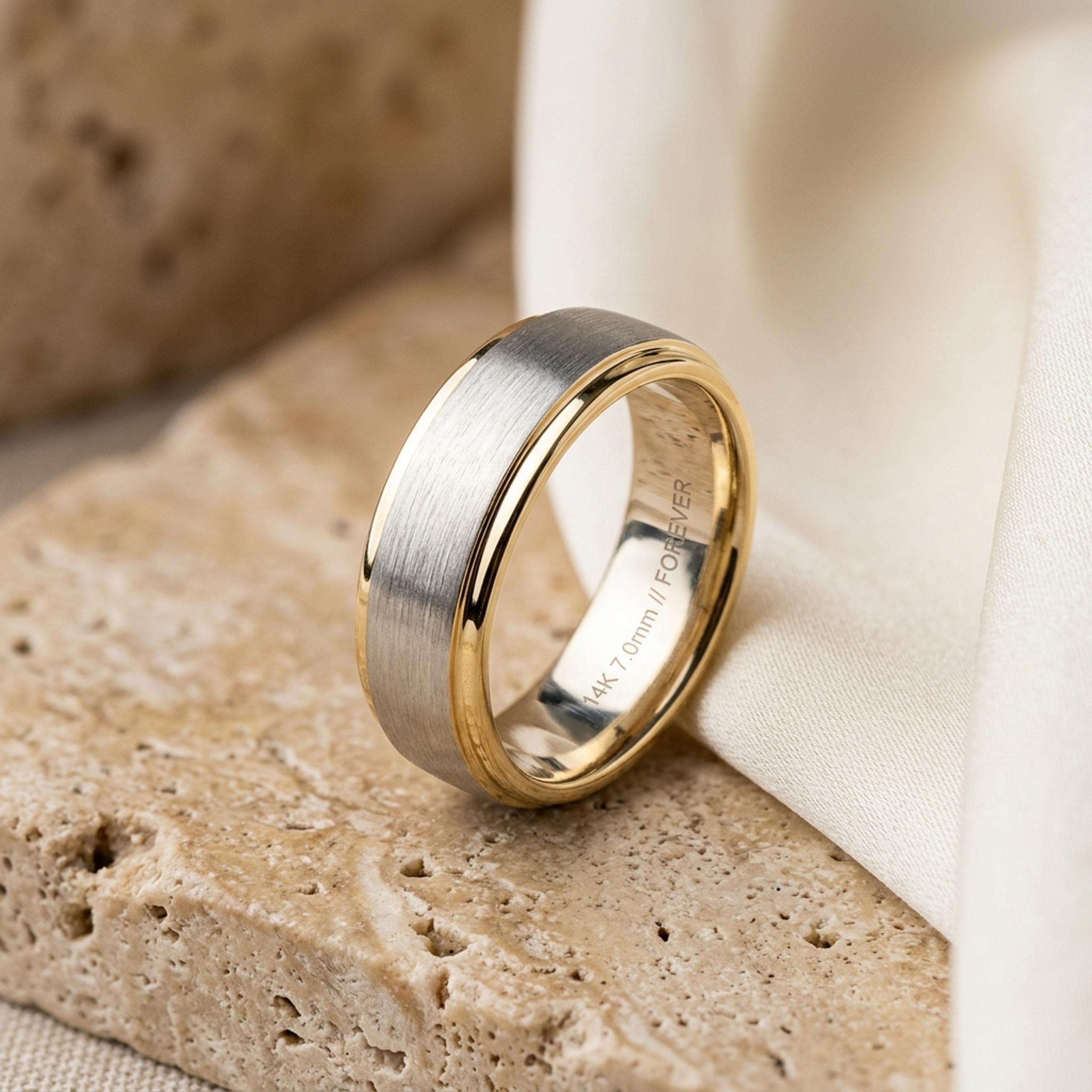 Two-Tone Brushed Band — MD-WED-M01