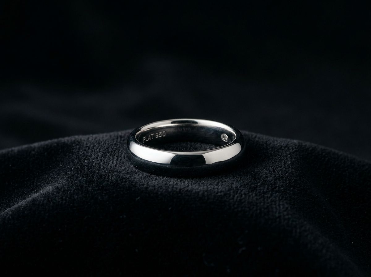A freshly polished platinum band