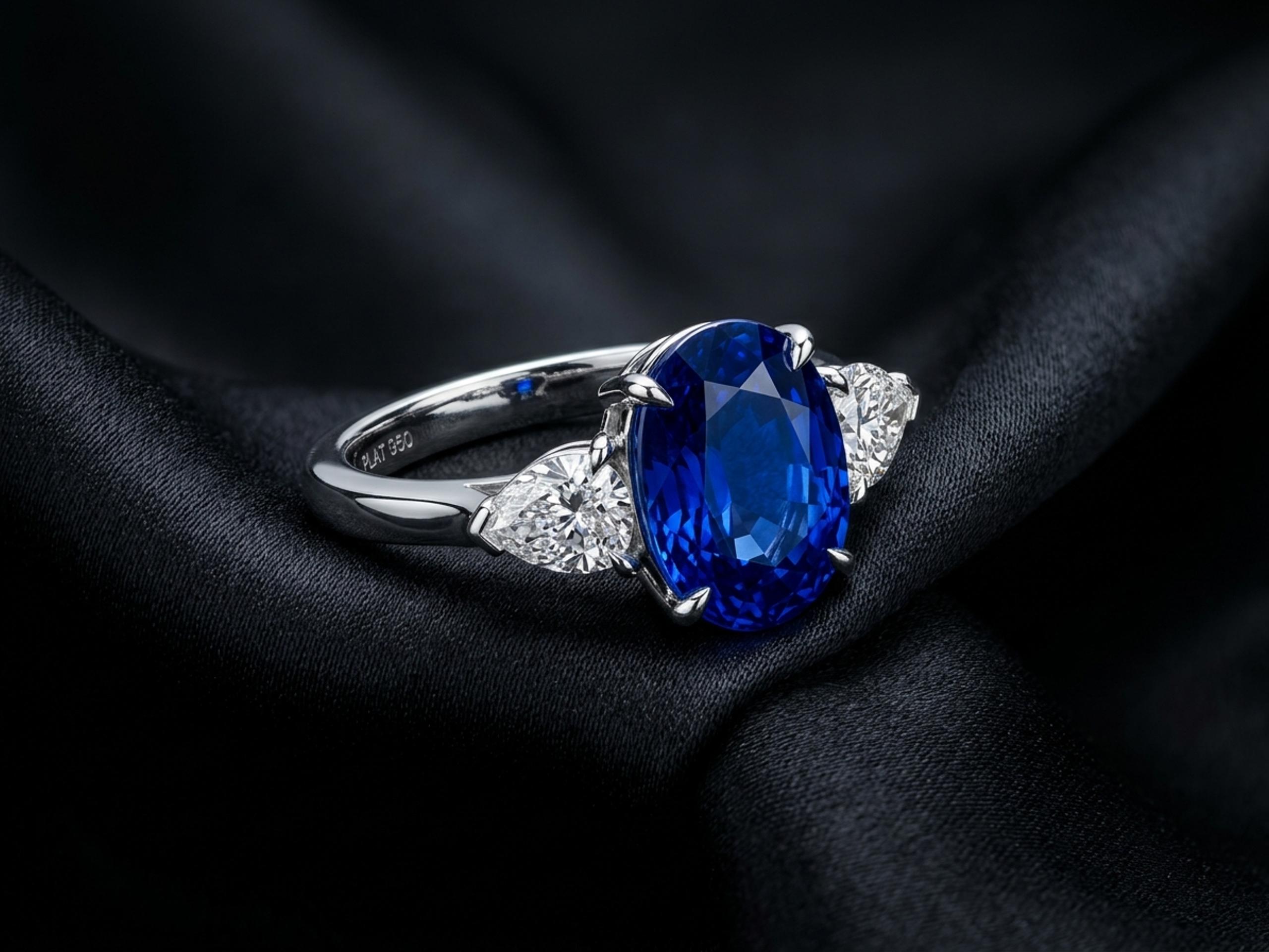 A sapphire and diamond ring of the kind often brought in to be remodelled