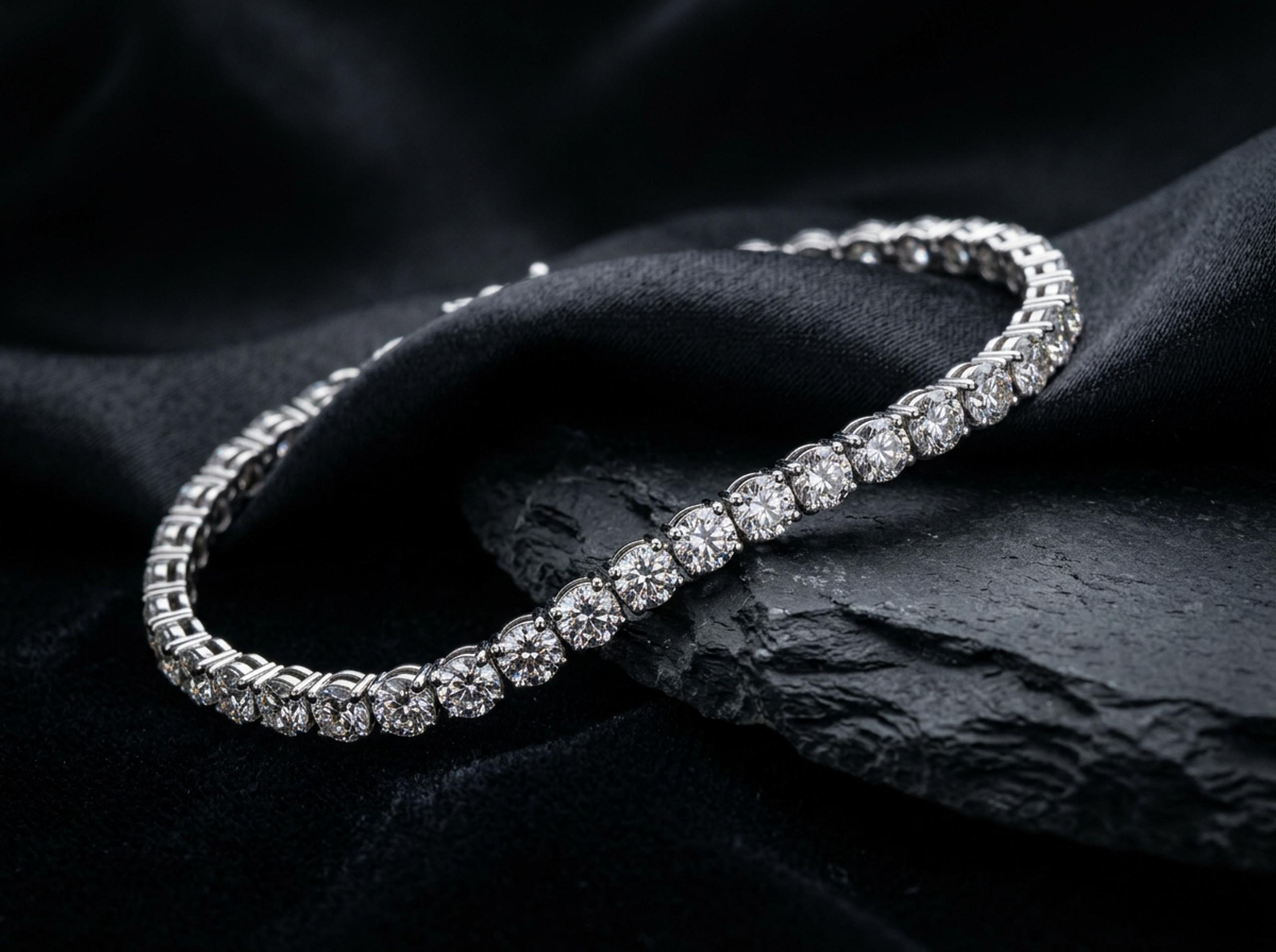 Classic Diamond Line Tennis Bracelet — MD-BRC-001