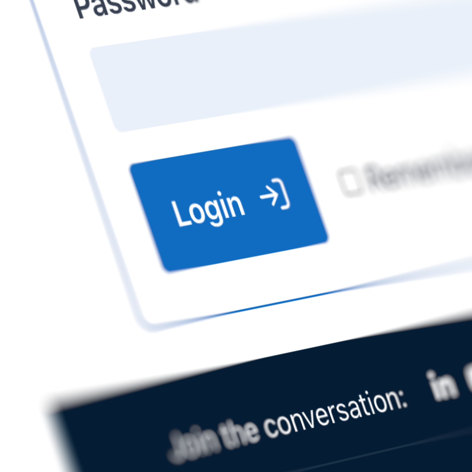 Screenshot of the login box on impa.net