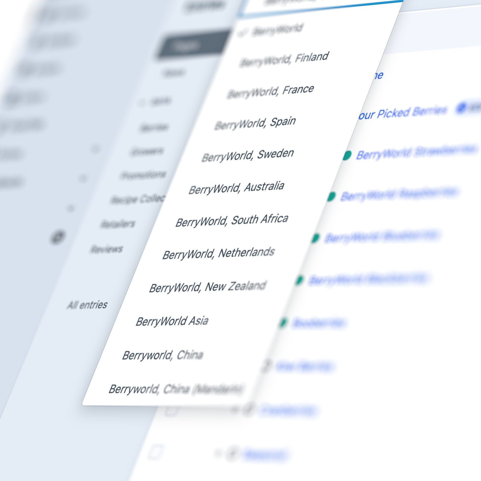 A screenshot showing the multi-site dropdown in Craft CMS