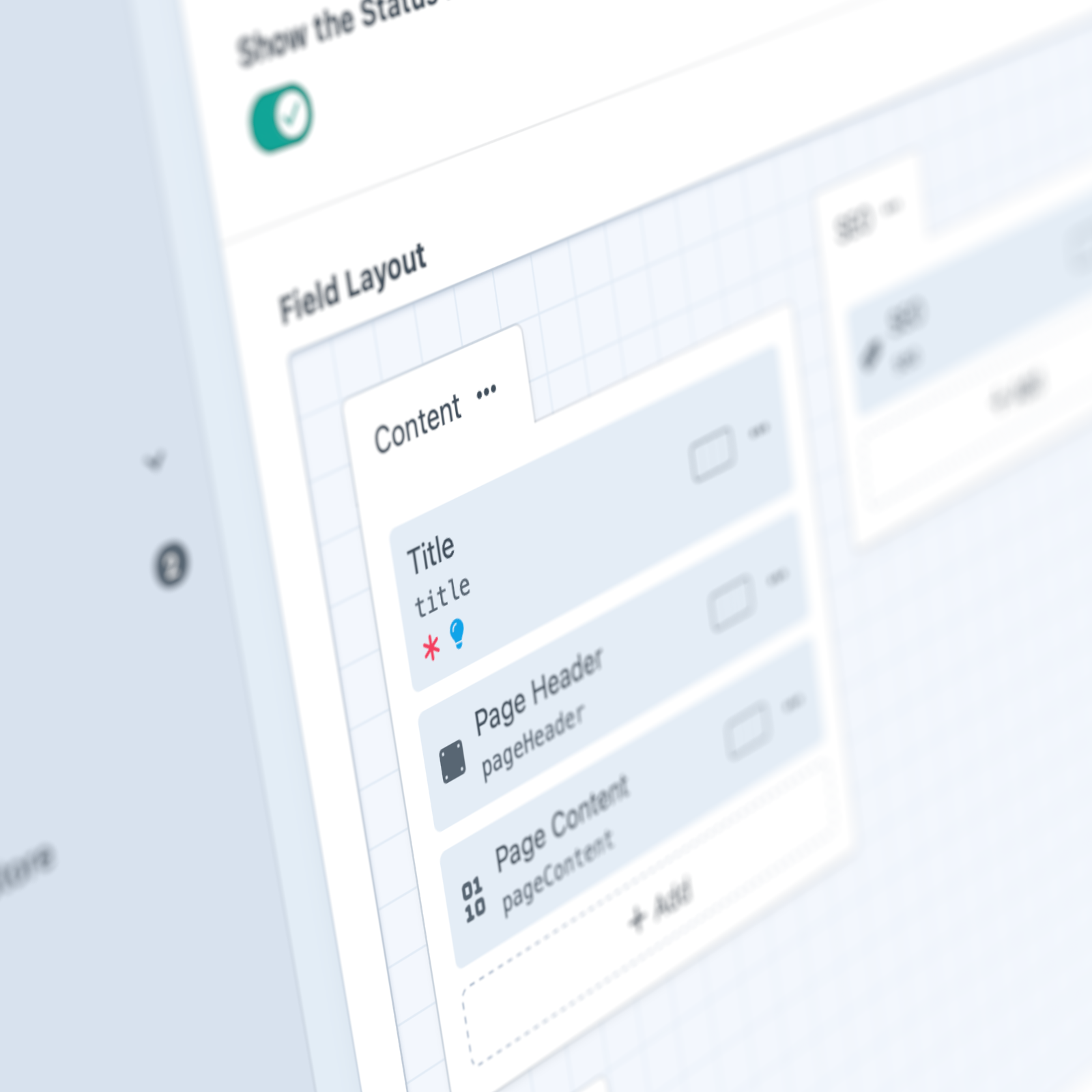 Screenshot of Craft CMS blueprint