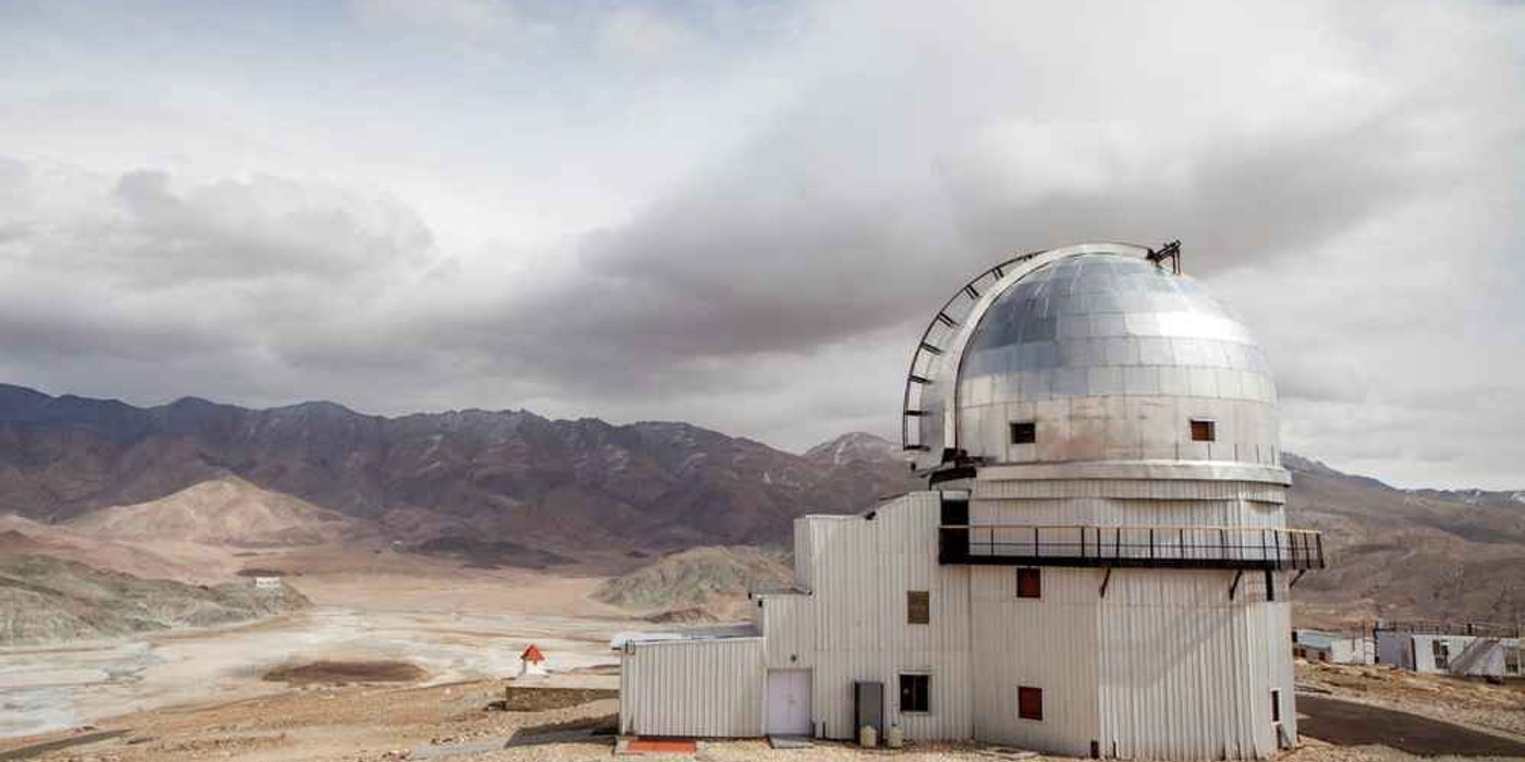 Hanle village and remote mountain landscape in eastern Ladakh