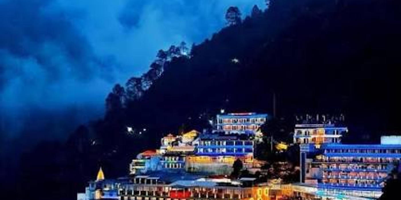 Mata Vaishno Devi Bhawan and Trikuta Hills near Katra Jammu
