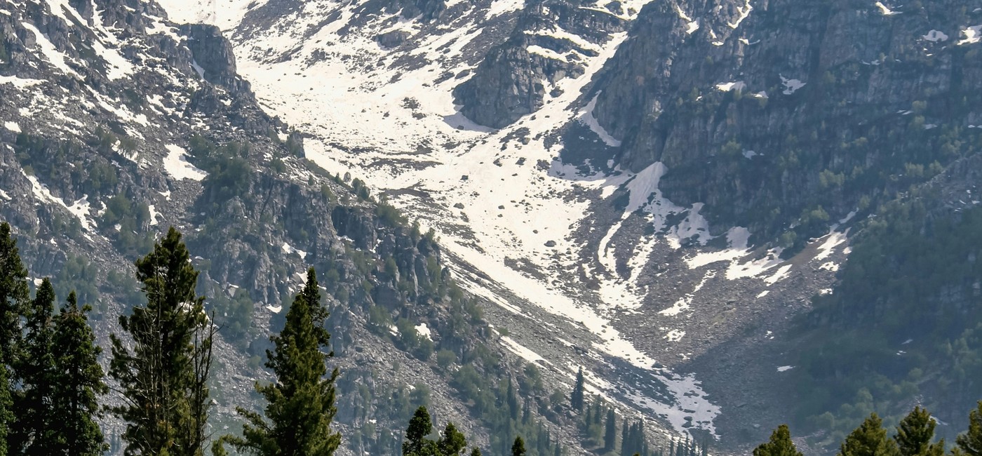 Sonmarg Kashmir with snow-covered Himalayan mountains and green valley