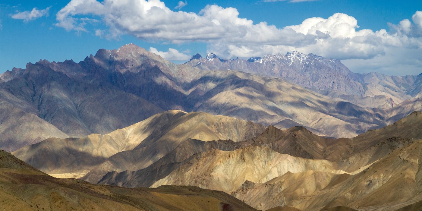 Lamayuru Moonland and monastery landscape in Ladakh