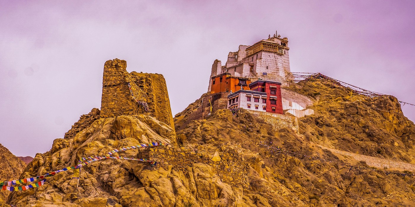 Historic Leh Palace overlooking Leh town in Ladakh