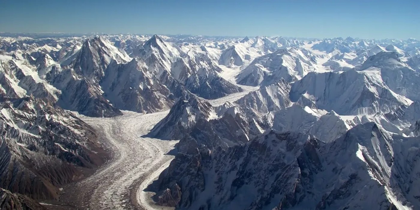 Remote mountain landscape on the route towards Siachen Ladakh