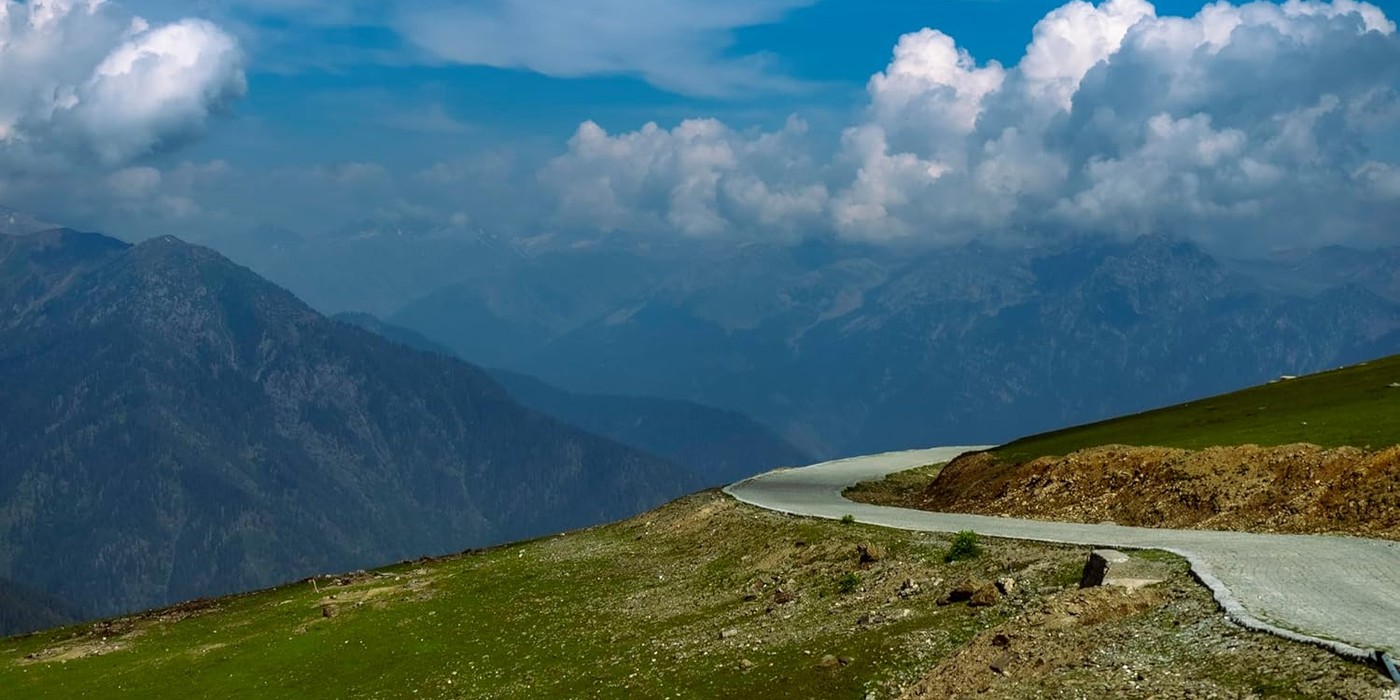Razdan Pass mountain road leading to Gurez Valley Kashmir