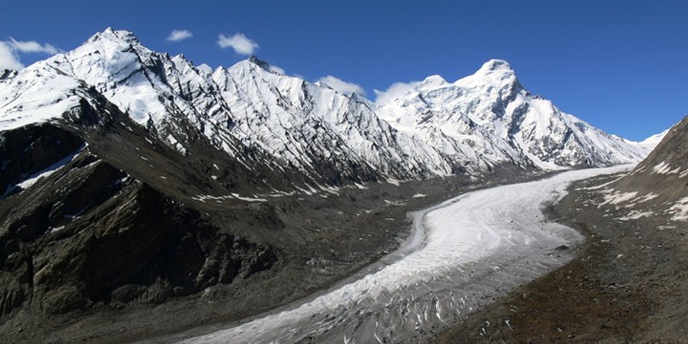 Drang Drung Glacier viewed from Pensi La on Zanskar route Ladakh