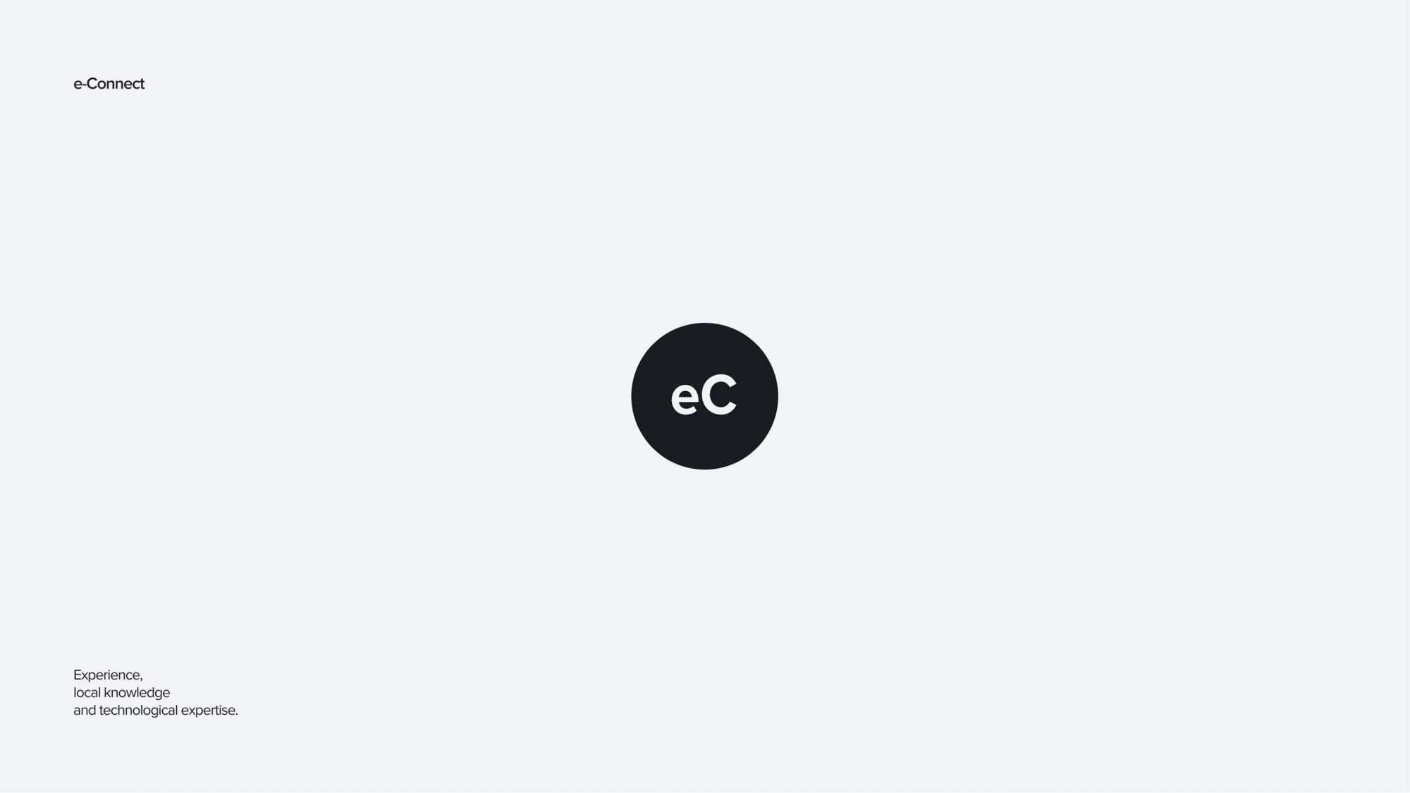 E-Connect logo on a light slide