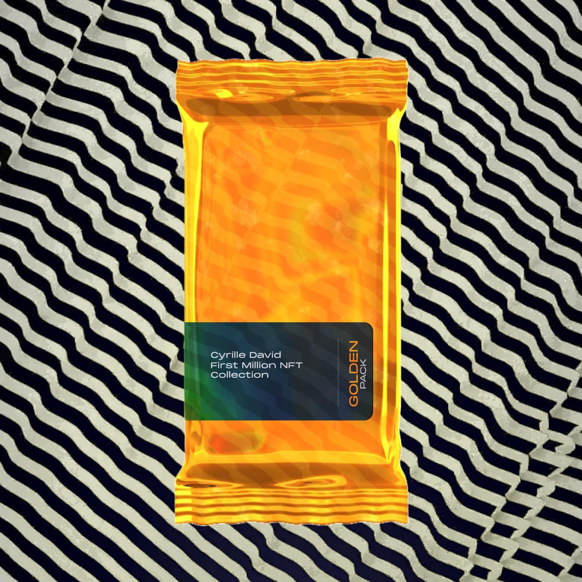 Golden Pack foil wrapper for Cyrille David’s first collection
